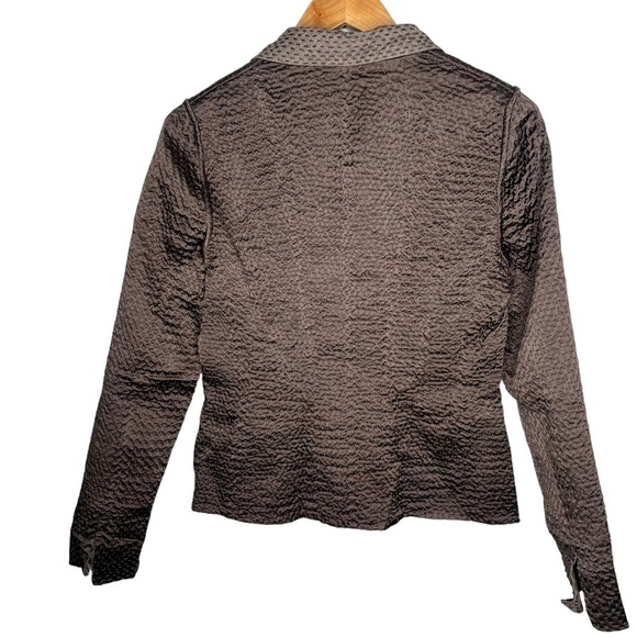 Elie Tahari brown quilted reversible Emily women’s blazer jacket - Picture 8 of 11